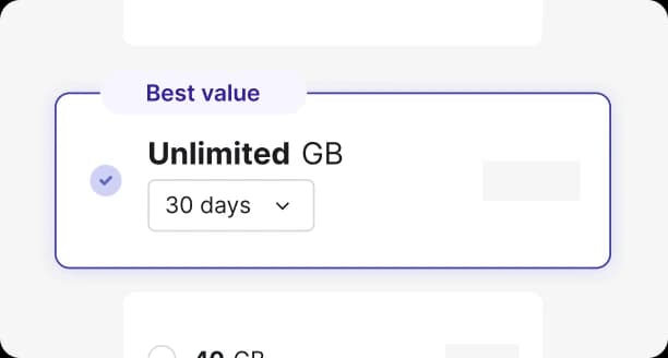 Step 1: Choose a data plan.