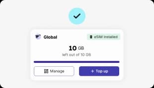 Step 3: You're all set and your plan will automatically activate and connect as soon as you land at your destination.